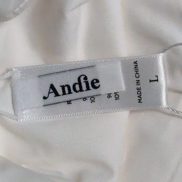 Andie Asbury Ribbed One Piece Coco High Neck Low Back Adjustable L New - Picture 6 of 10